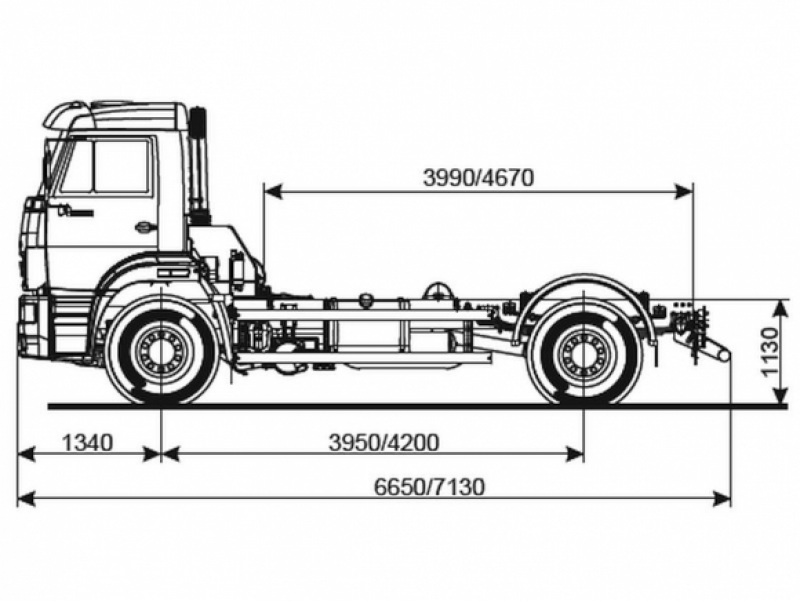 53605-3954-48(A5) Шасси КамАЗ